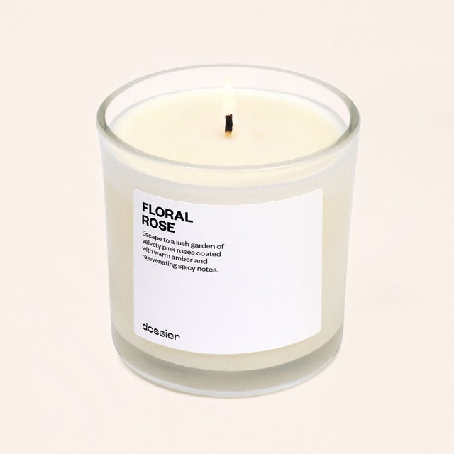 Floral Rose Candle