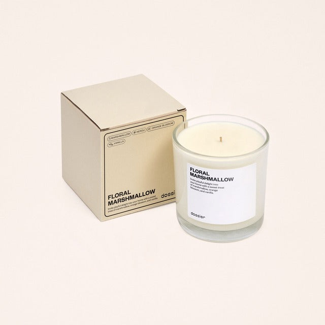 Floral Marshmallow Candle